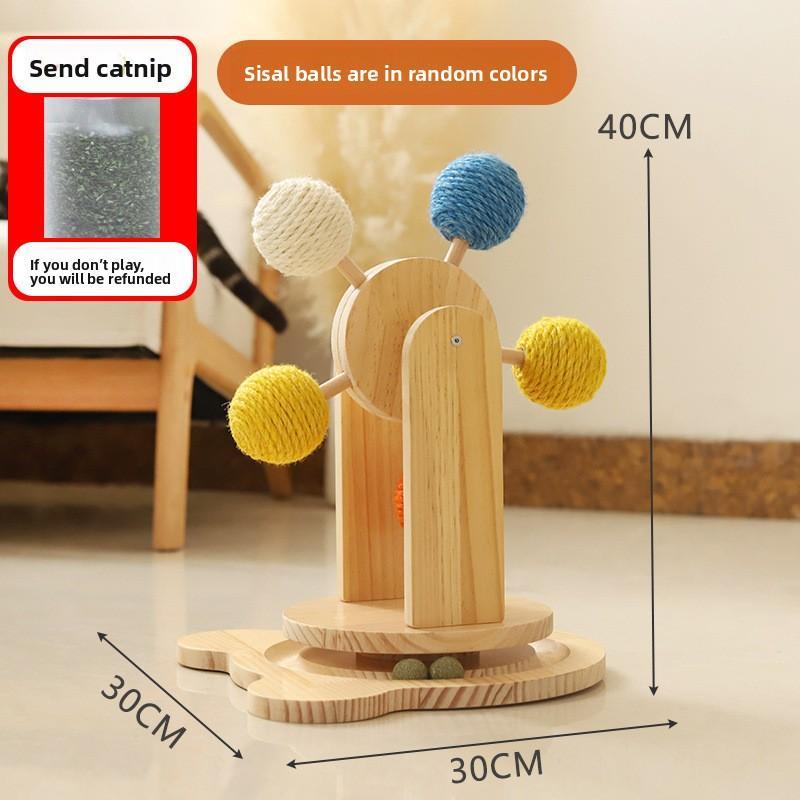 Cat Toy Turntable Cat Scratching Board Sisal Self-Entertainment Boredom Relief Kitten Claw Grinding Toy