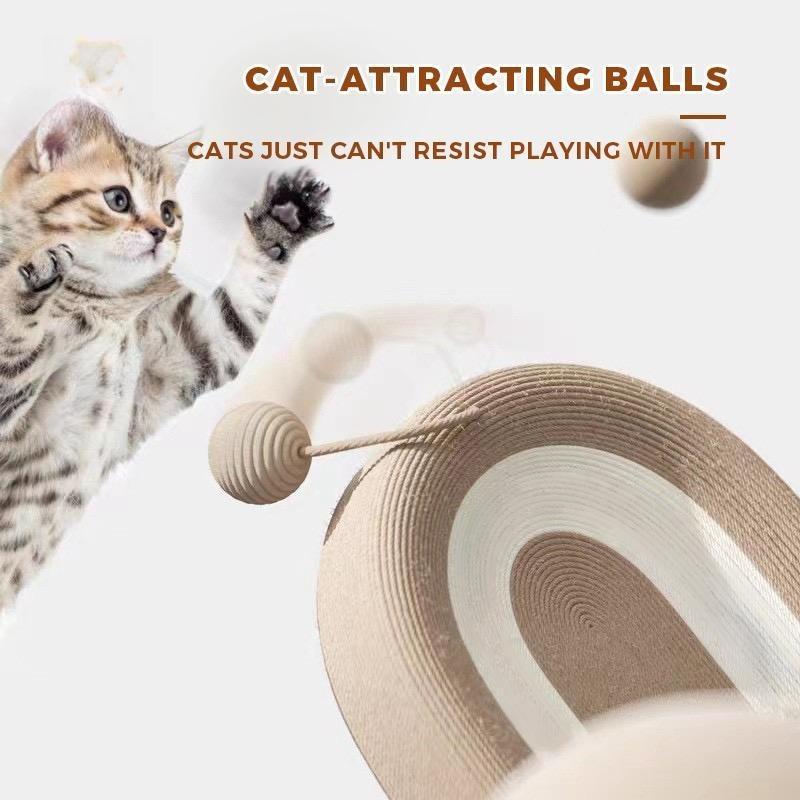 Pet Sisal Cat Scratcher Cardboard Lounge Bed - Multi-Purpose Dog & Cat Furniture, 24x15x3.5 Inch, Anti-Slip Design, Ideal for Indoor Cats