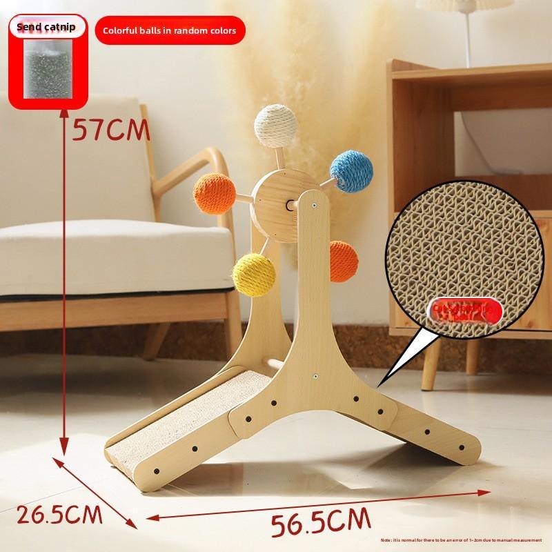 Cat Toy Turntable Cat Scratching Board Sisal Self-Entertainment Boredom Relief Kitten Claw Grinding Toy