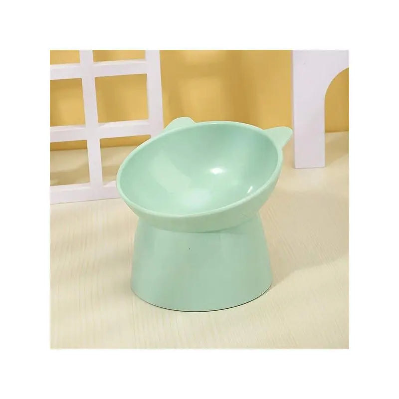 Nordic Style Elevated Anti-Tip Cat Bowl with Neck Protection, Square-rim Double-handled Dog Water Bowl Pet Supplies