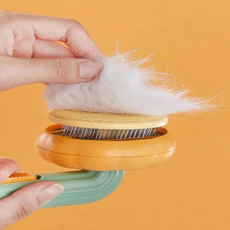 Self-cleaning Pet Comb, Dog and Cat Rabbit Grooming Pumpkin Comb, Easy Care Comb