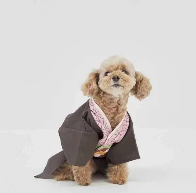 Demon Slayer Dog Kimono Costume Set