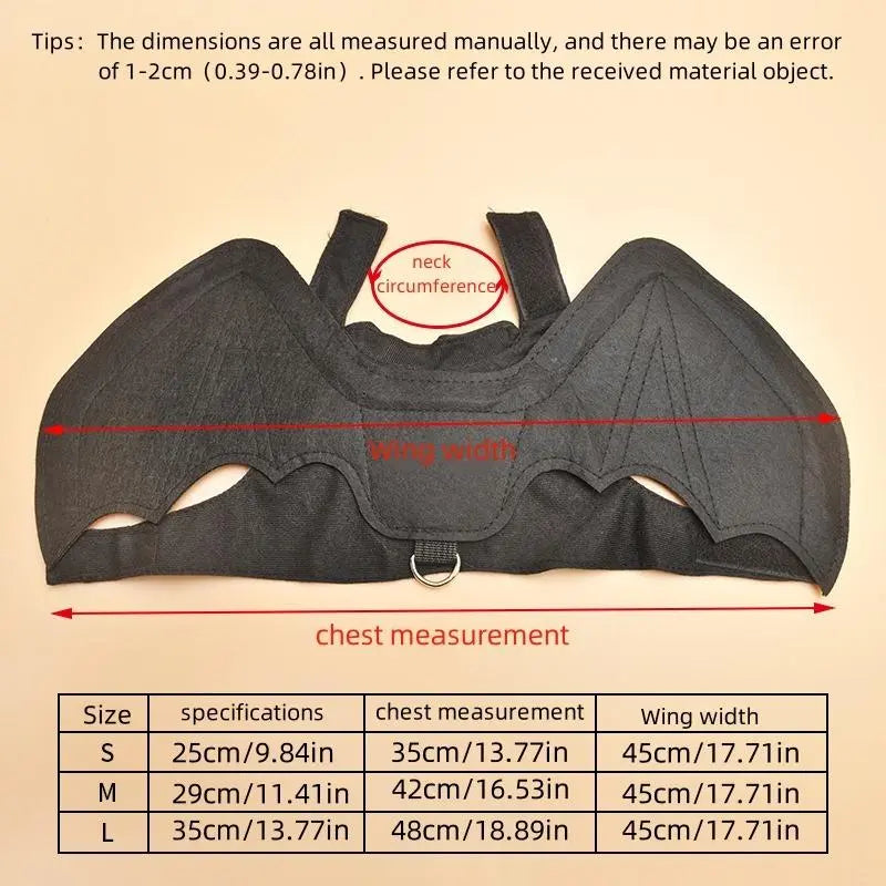 Unique Bat Wing Pet Costume for Dogs & Cats, Perfect Halloween Accessory, Transform Your Pets, Ideal for Dress-Up Performances