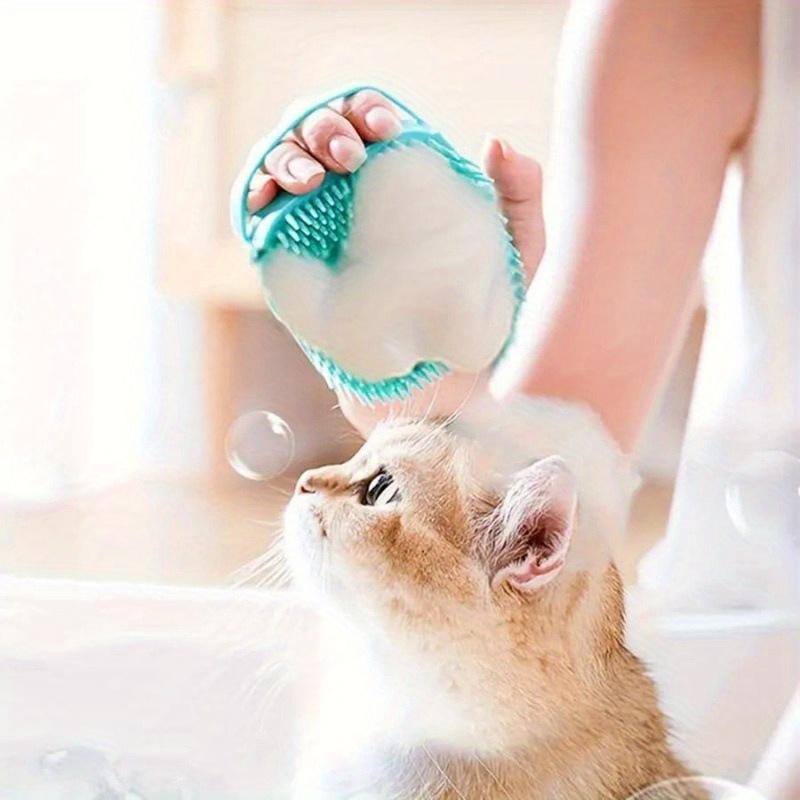Pet Bath Brush Dog Massage Brush Bath Accessory Silicone Pet Bath Brush for Dogs And Cats