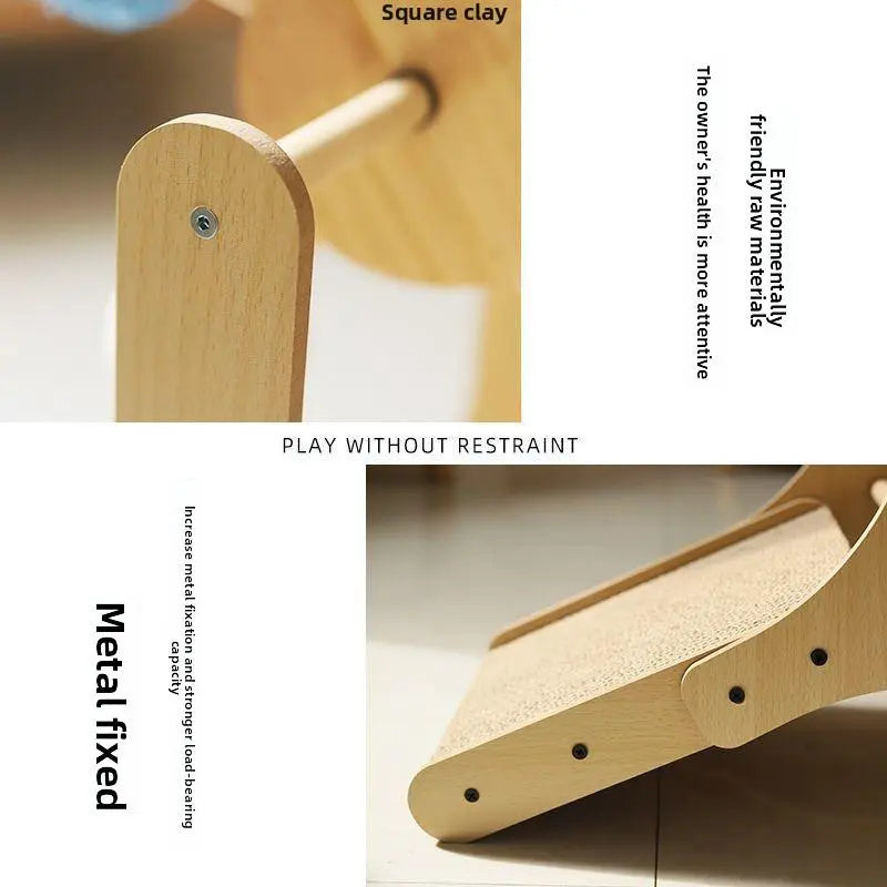 Cat Toy Turntable Cat Scratching Board Sisal Self-Entertainment Boredom Relief Kitten Claw Grinding Toy