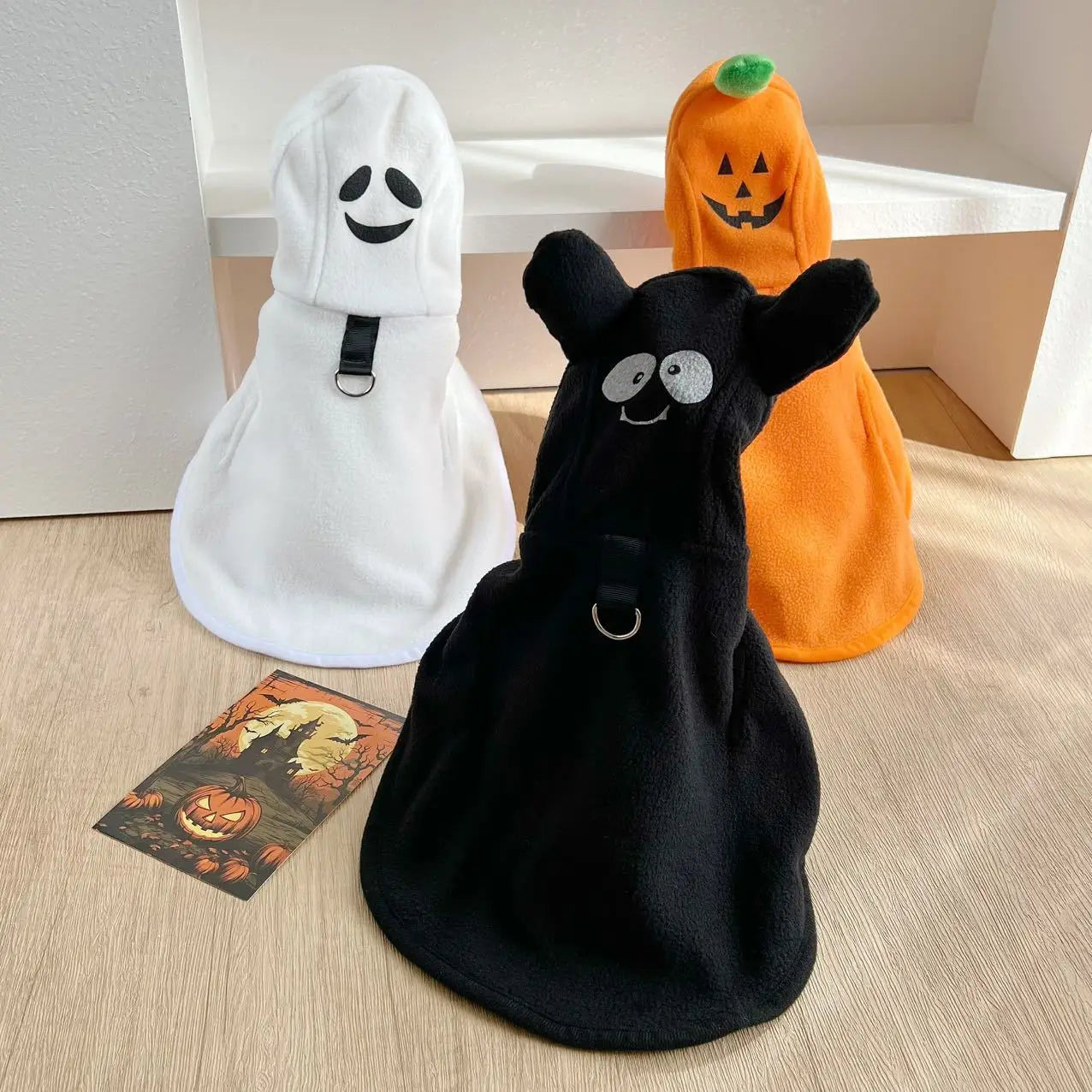 Dog Halloween Ghost Cape Costume Set