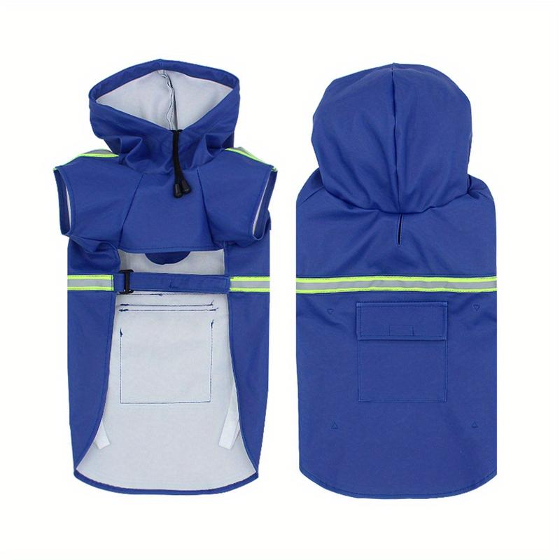 New Pet Raincoat with Hat Big Dog Poncho Waterproof Reflective Dog Raincoat Pet Clothes in Stock