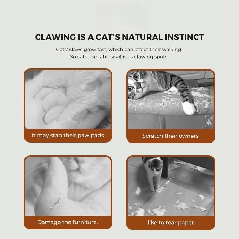 Pet Sisal Cat Scratcher Cardboard Lounge Bed - Multi-Purpose Dog & Cat Furniture, 24x15x3.5 Inch, Anti-Slip Design, Ideal for Indoor Cats