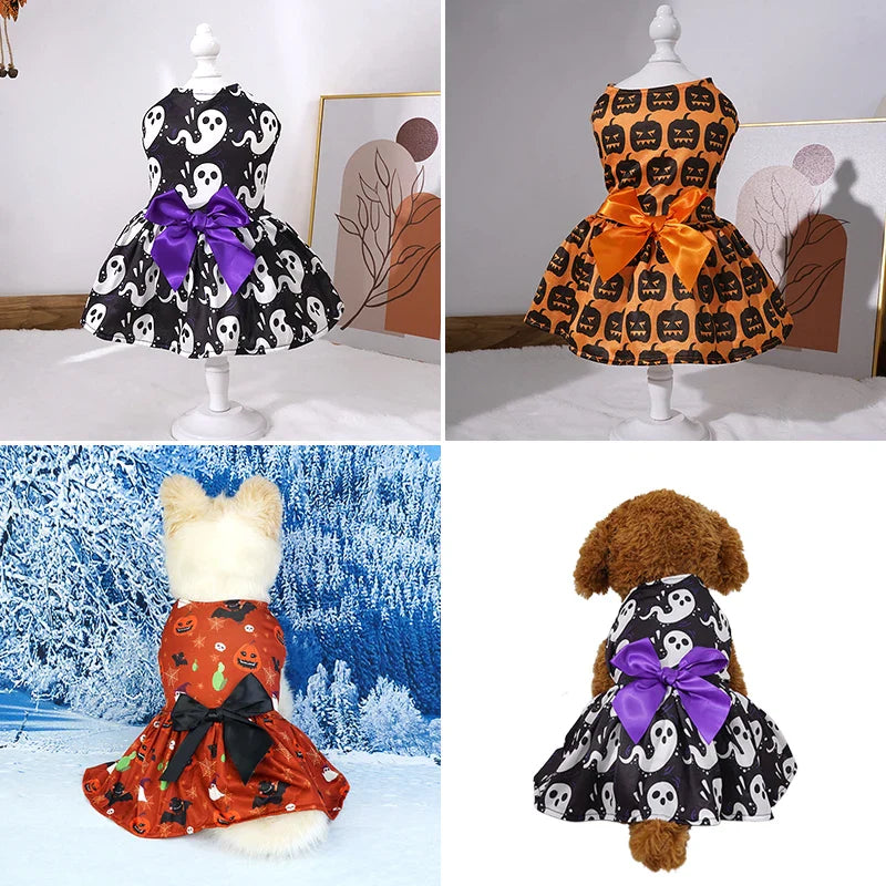 Pumpkin Pet Skirt for Pets - Cute Halloween Outfit