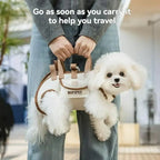3-in-1 pet carrier and leash for easy travel Backpack-style dog walker with hands-free carrying and built-in storage space