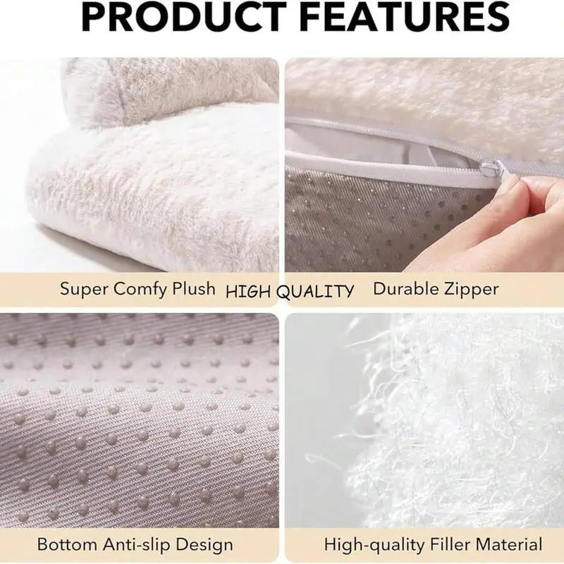 Plush Sofa Bed For Cats And Small Medium Dogs, Memory Foam Removable Washable Pet Sof, With Non Slip Bottom, Fluffy Pet Sofa Bed Puppy Sleeping Bed, Removable Washable Cat Bed For Indoor