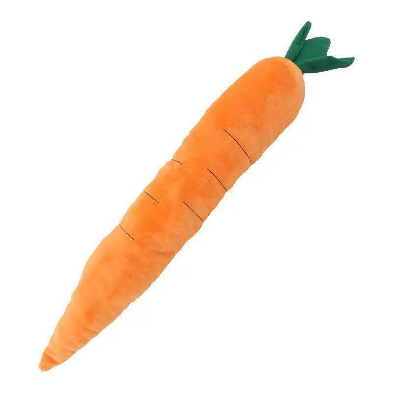 Cute Carrot Design Pet Plush Toy, Durable Chewable Stuffed Animal Plushie for Cats Kittens Dogs, Christmas Gift