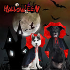 Magical Witch Cape for Halloween Vampire Cat Dog Costumes