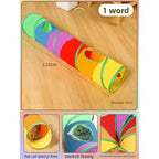 Rainbow Directly Connects to Cat Tunnel Self-care Education-Type Cat Toy Foldable Cat Tunnel