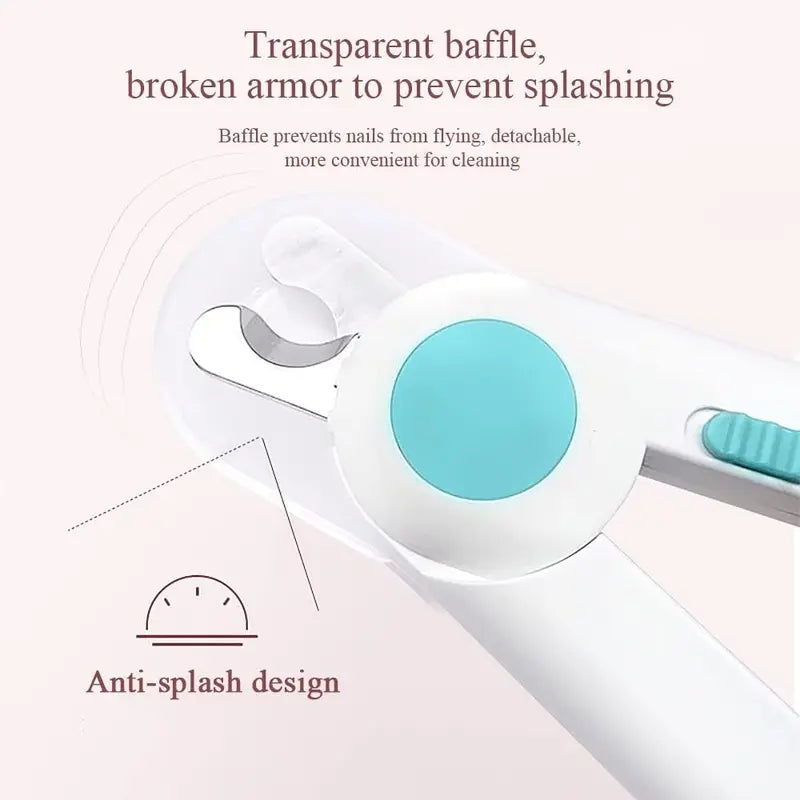 Pet Cats Dog Nail Clipper Cutter Stainless Steel Grooming Scissors Professional Clippers Claw Nail Scissors with LED Lights Pet