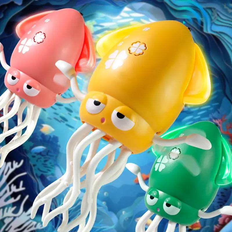 Dancing squid toy, music, lights and fun movements, bright LED lights, cheerful music, safe and durable