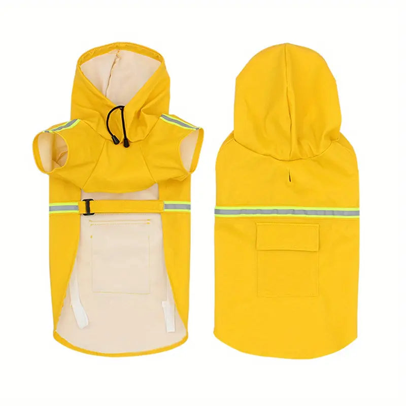 New Pet Raincoat with Hat Big Dog Poncho Waterproof Reflective Dog Raincoat Pet Clothes in Stock