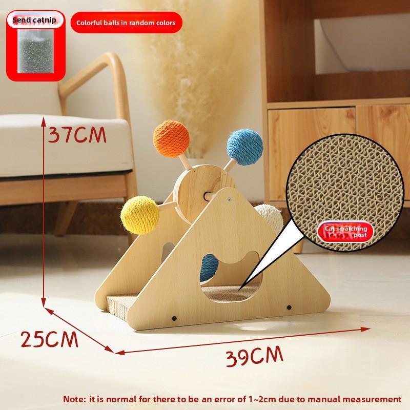 Cat Toy Turntable Cat Scratching Board Sisal Self-Entertainment Boredom Relief Kitten Claw Grinding Toy