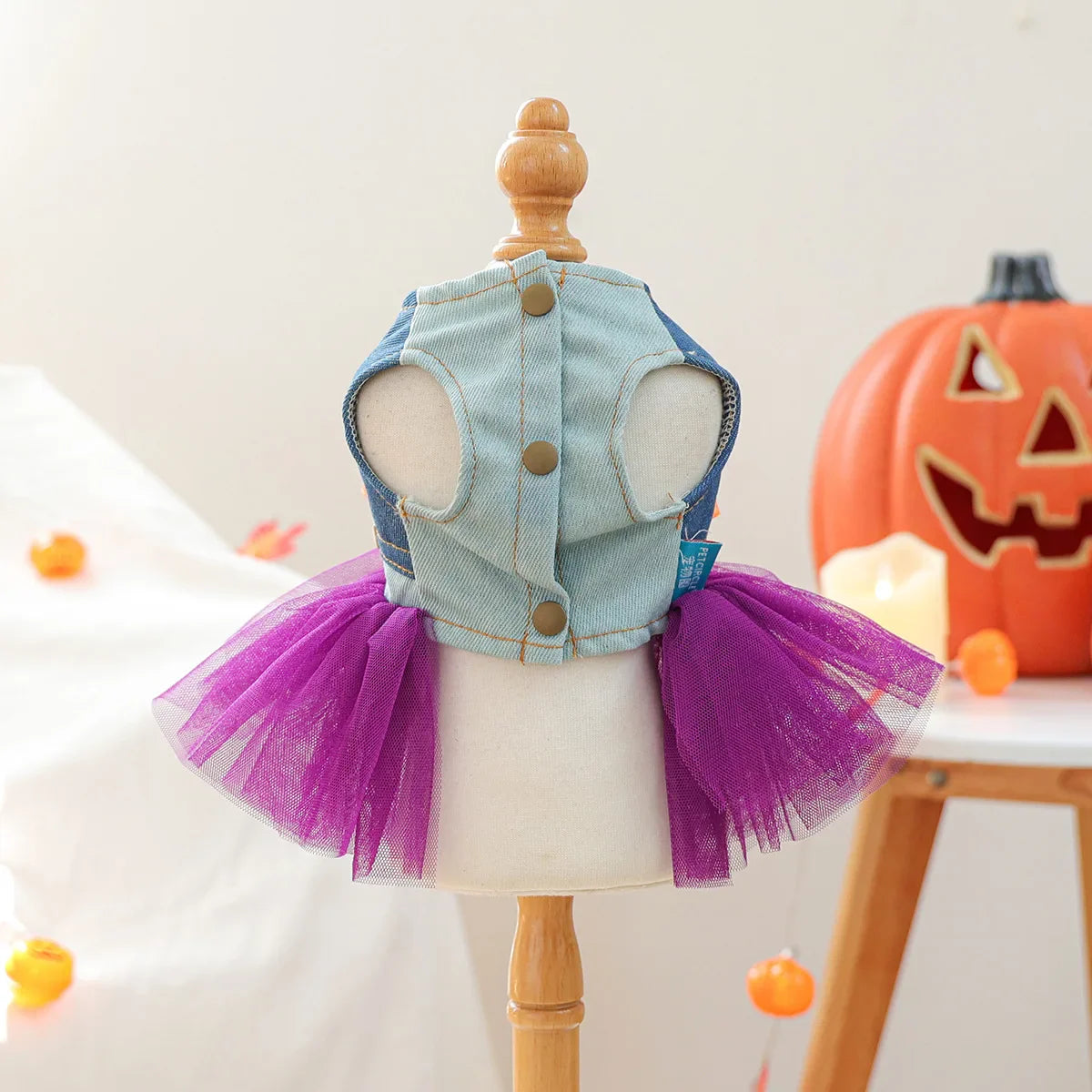 Cute Halloween Pumpkin Skirt for Pets