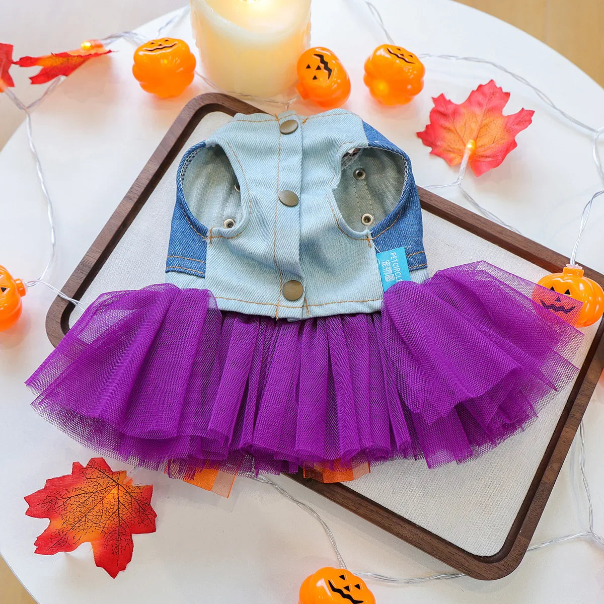 Cute Halloween Pumpkin Skirt for Pets