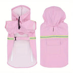 New Pet Raincoat with Hat Big Dog Poncho Waterproof Reflective Dog Raincoat Pet Clothes in Stock