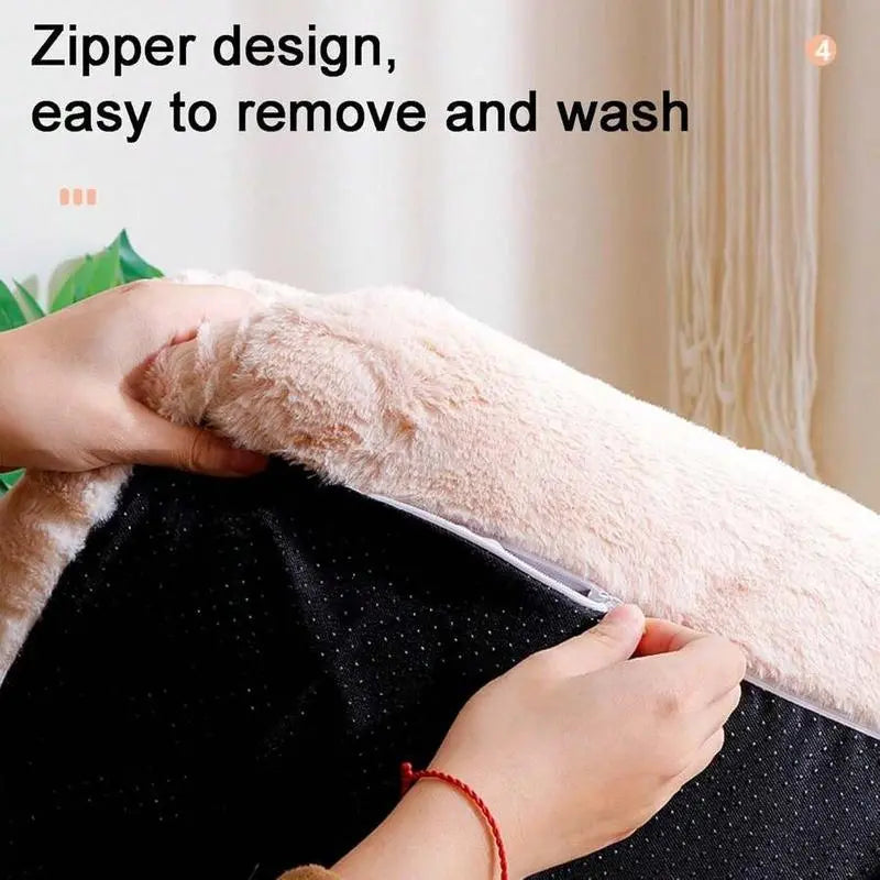 Plush Sofa Bed For Cats And Small Medium Dogs, Memory Foam Removable Washable Pet Sof, With Non Slip Bottom, Fluffy Pet Sofa Bed Puppy Sleeping Bed, Removable Washable Cat Bed For Indoor