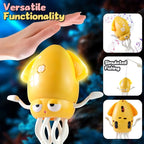 Dancing squid toy, music, lights and fun movements, bright LED lights, cheerful music, safe and durable