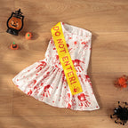 Blood Splatter Dog Halloween Dress - Spooky Style
