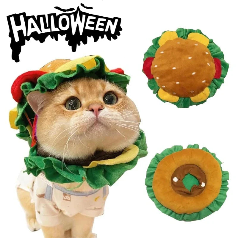 Cat Hamburger Costume Hat for Halloween