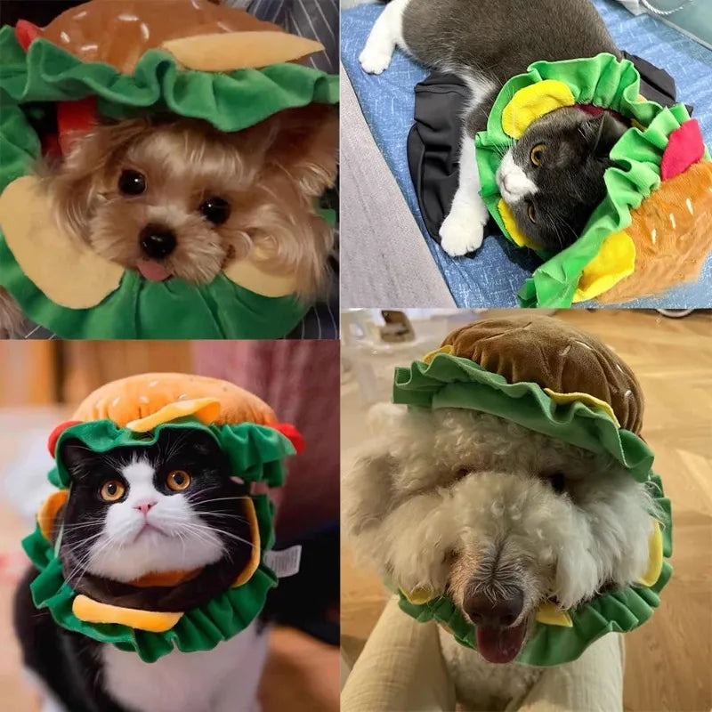 Cat Hamburger Costume Hat for Halloween