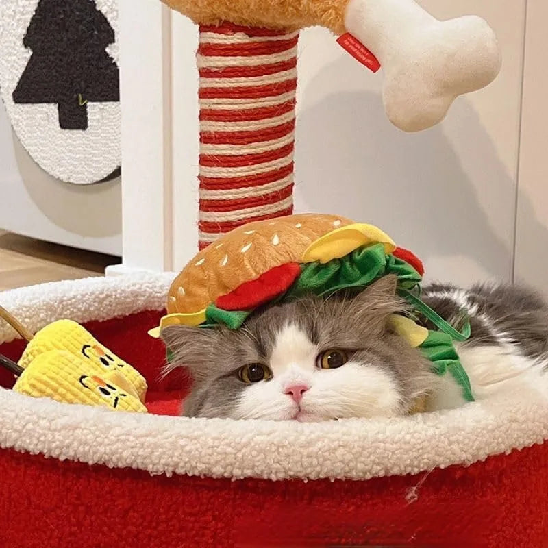 Cat Hamburger Costume Hat for Halloween