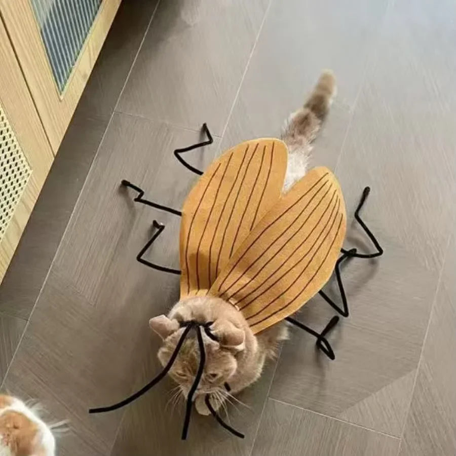 Cockroach Costume for Cats (Nuclear Halloween)