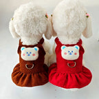Corduroy Dog Dress for Small Dogs