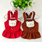 Corduroy Dog Dress for Small Dogs