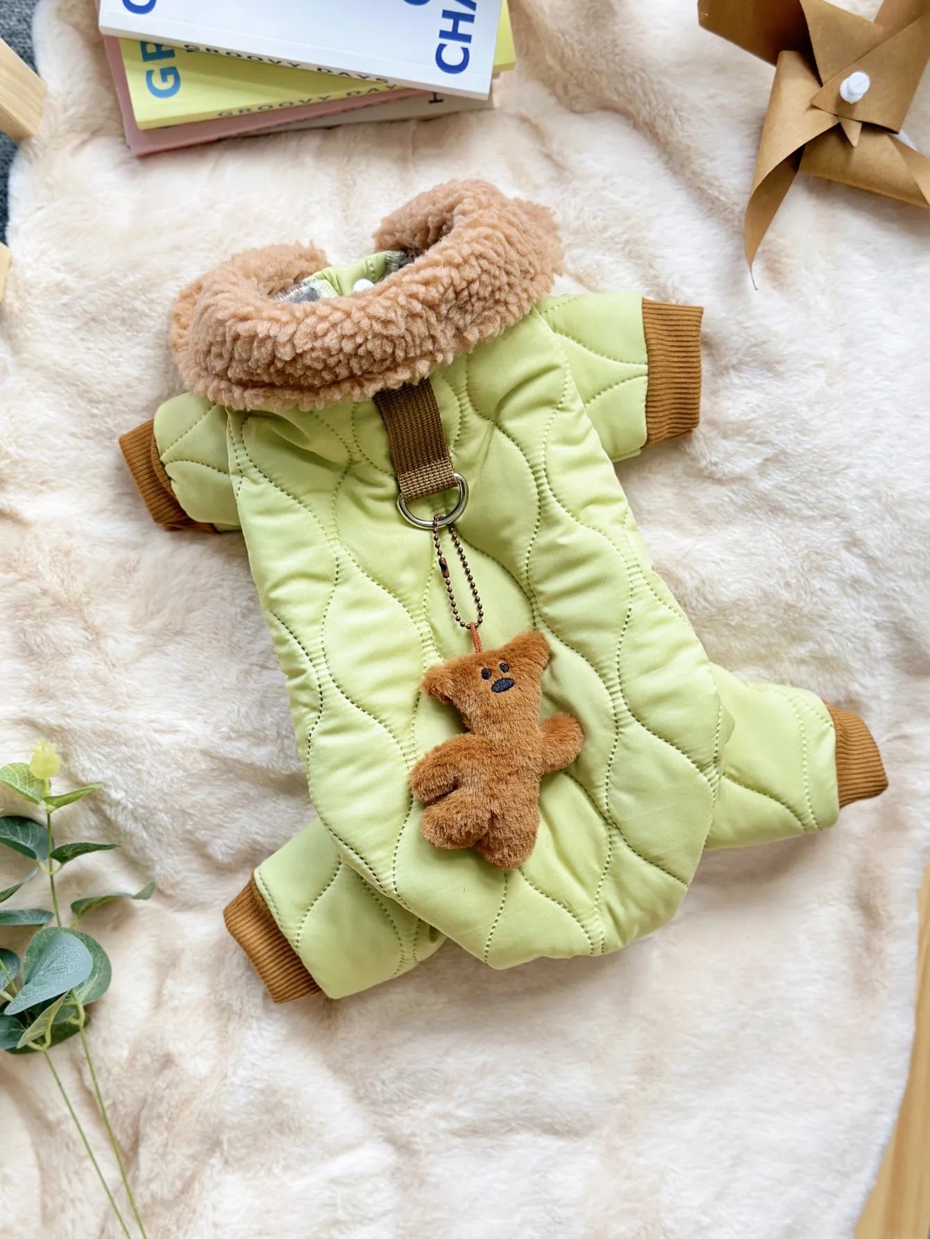 Cute Dog Pajamas with Plush Accessory