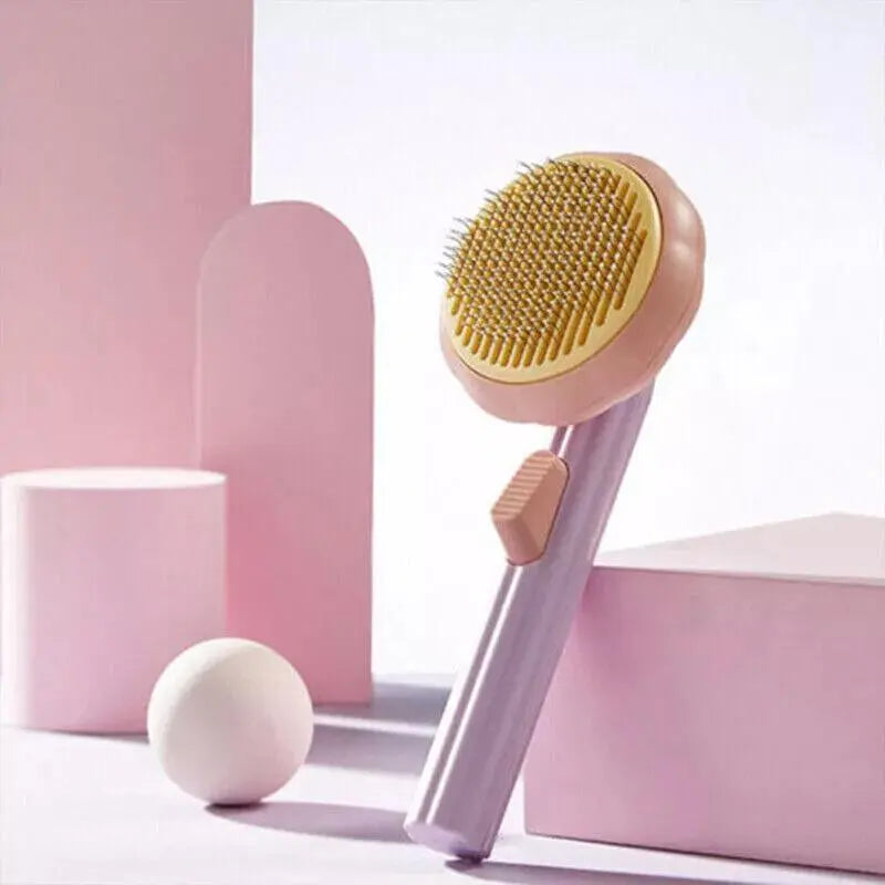 Self-cleaning Pet Comb, Dog and Cat Rabbit Grooming Pumpkin Comb, Easy Care Comb