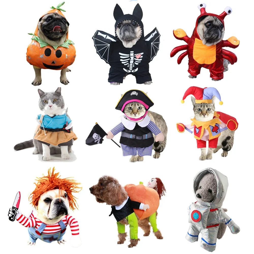 Dog and Cat Halloween Costume Set for Pets