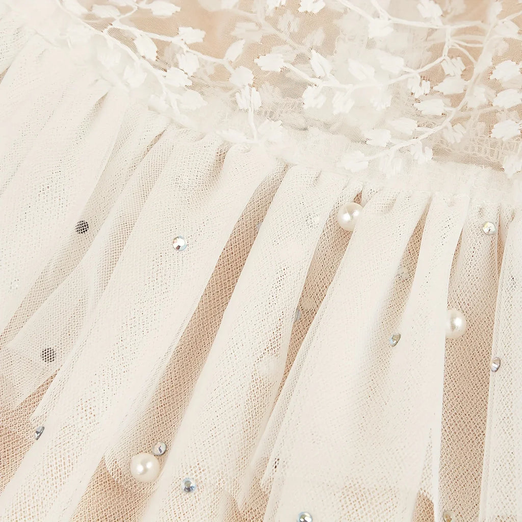 Elegant Dog Wedding Dress with Lace Detail