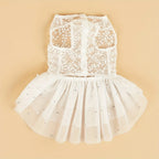 Elegant Dog Wedding Dress with Lace Detail