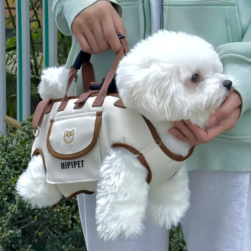 3-in-1 pet carrier and leash for easy travel Backpack-style dog walker with hands-free carrying and built-in storage space