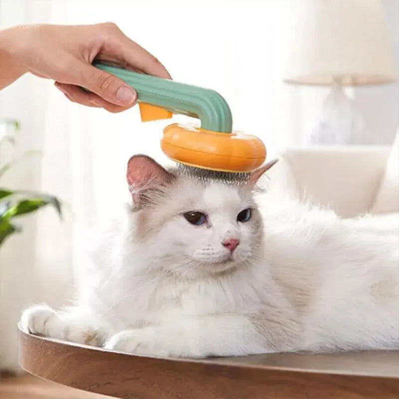Self-cleaning Pet Comb, Dog and Cat Rabbit Grooming Pumpkin Comb, Easy Care Comb