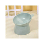 Nordic Style Elevated Anti-Tip Cat Bowl with Neck Protection, Square-rim Double-handled Dog Water Bowl Pet Supplies