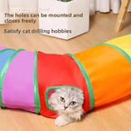 Rainbow Directly Connects to Cat Tunnel Self-care Education-Type Cat Toy Foldable Cat Tunnel