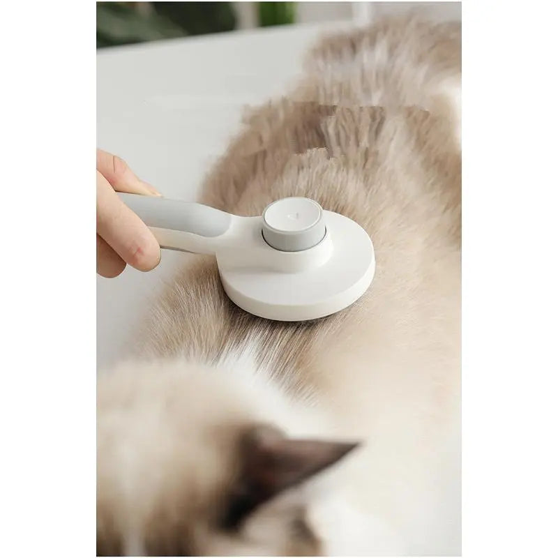 Pet Hair Cleaning Brush, Cute Round Cat Hair Cleaning Tool, Pet Automatic Cleaning Comb