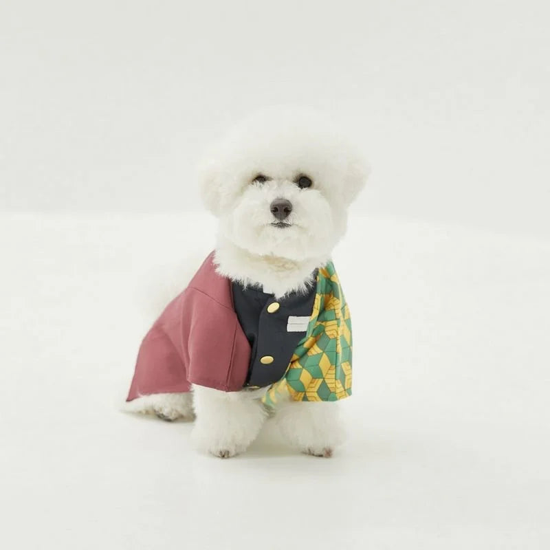 Demon Slayer Dog Kimono Costume Set