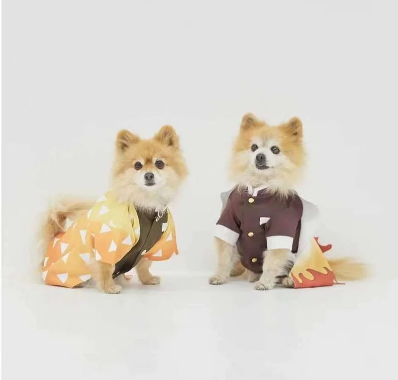 Demon Slayer Dog Kimono Costume Set