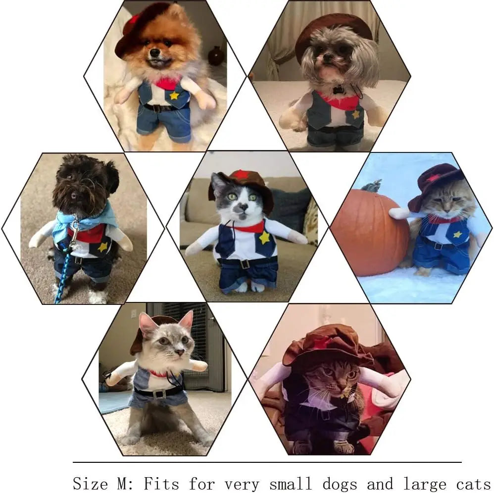 Pet Sheriff Costume for Cats and Dogs