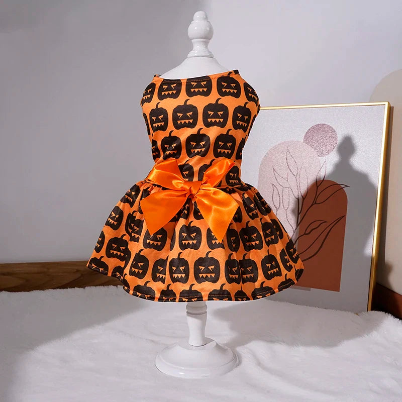 Pumpkin Pet Skirt for Pets - Cute Halloween Outfit