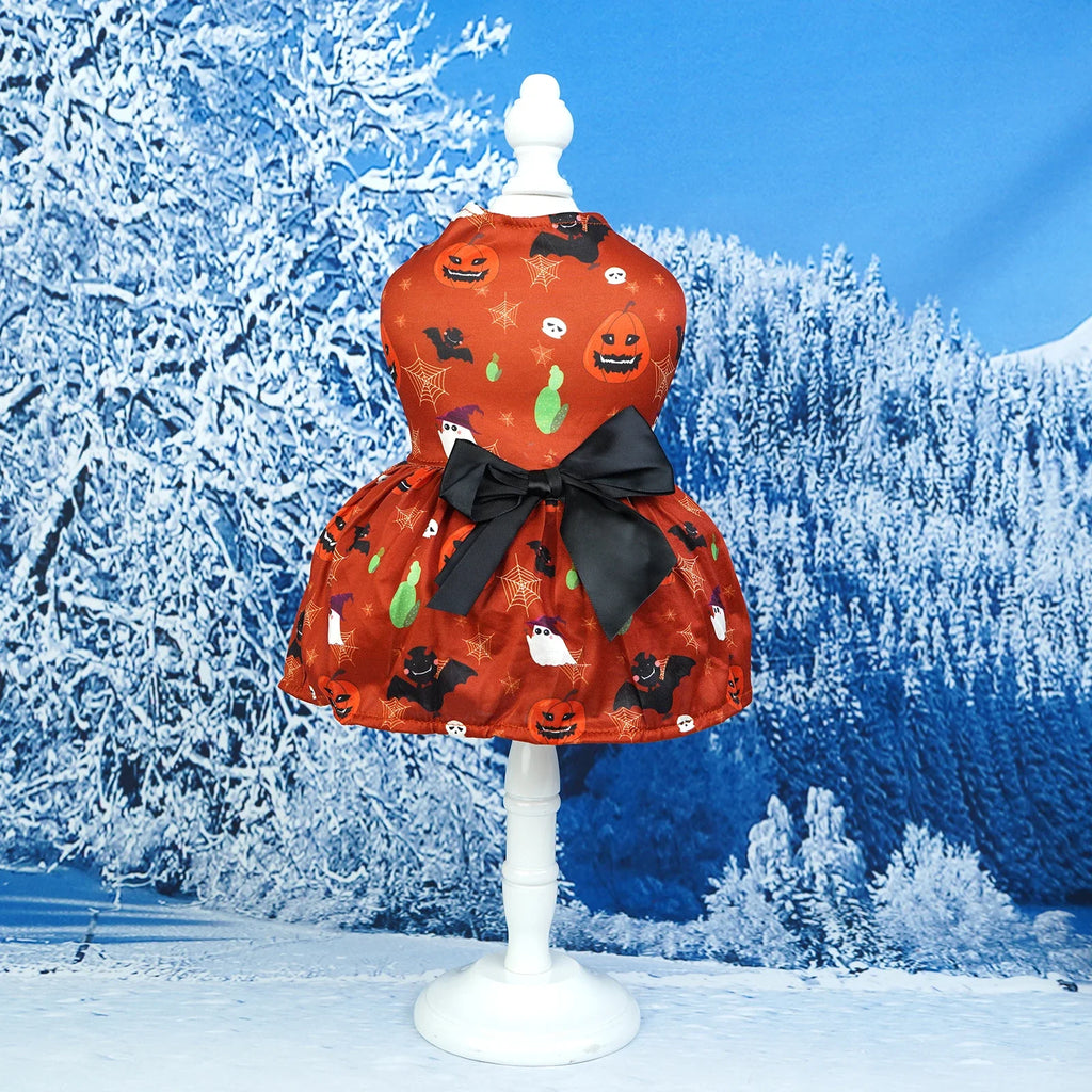 Pumpkin Pet Skirt for Pets - Cute Halloween Outfit